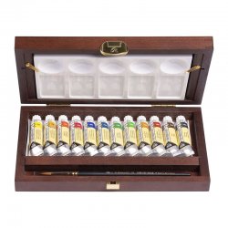 Rembrandt - Rembrandt Tüp Sulu Boya Seti Ahşap Kutu 12x10ml 05840015