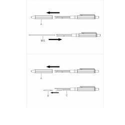 Rhodia Script 3-in-1 Mechanical Pencil Multifonksiyon Kalem Orange KK9340 - Thumbnail