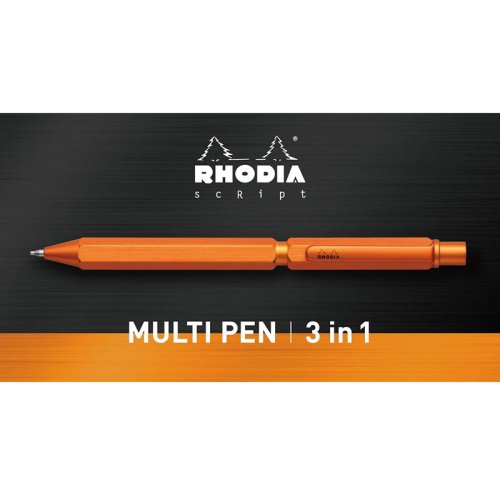 Rhodia Script 3-in-1 Mechanical Pencil Multifonksiyon Kalem Orange KK9340