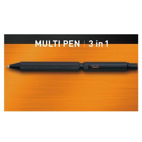 Rhodia Script 3-in-1 Mechanical Pencil Multifonksiyon Kalem Black KK9342