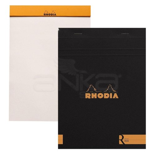 Rhodia Basic Bloknot Siyah Kapak 90g 70 Yaprak Çizgisiz 148x210mm