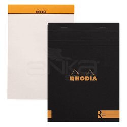 Rhodia - Rhodia Basic Bloknot Siyah Kapak 90g 70 Yaprak Çizgisiz 148x210mm