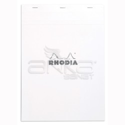 Rhodia - Rhodia Basic Çizgili Bloknot Beyaz Kapak 80g 80 Yaprak A4