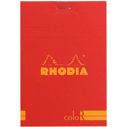 Rhodia - Rhodia Basic Çizgili Bloknot Poppy Kapak 90g 70 Yaprak 8,5x12cm