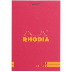 Rhodia - Rhodia Basic Çizgili Bloknot Raspberry Kapak 90g 70 Yaprak A5