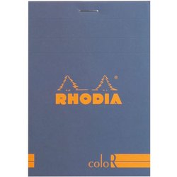 Rhodia - Rhodia Basic Çizgili Bloknot Sapphire Blue Kapak 90g 70 Yaprak A4