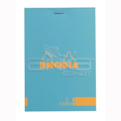 Rhodia - Rhodia Basic Çizgili Bloknot Turquoise Blue Kapak 90g 70 Yaprak