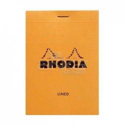 Rhodia - Rhodia Basic Çizgili Bloknot Turuncu Kapak 80g 80 Yaprak (1)