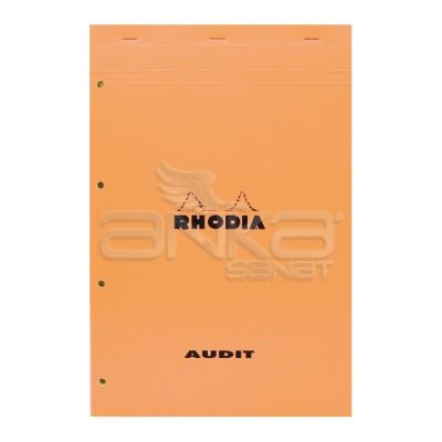 Rhodia Basic Çizgili Bloknot Turuncu Kapak Soldan 4 Delikli Sarı Yaprak 80g 80 Yaprak 21x31,8cm
