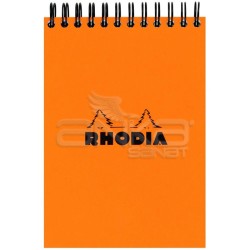 Rhodia - Rhodia Basic Çizgili Bloknot Turuncu Kapak Spiralli 80g 80 Yaprak