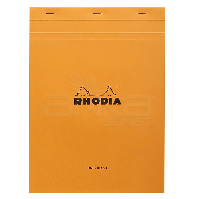 Rhodia Basic Bloknot Turuncu Kapak 80g 80 Yaprak Çizgisiz - Thumbnail