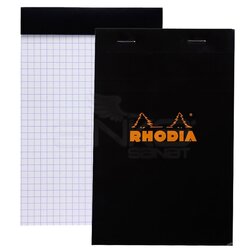 Rhodia - Rhodia Basic Kareli Bloknot Siyah Kapak 80g 80 Yaprak 110x170mm (1)