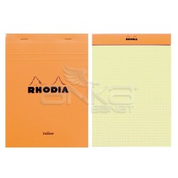 Rhodia - Rhodia Basic Kareli Bloknot Turuncu Kapak Kapak Sarı Yaprak 80g 80 Yaprak A5
