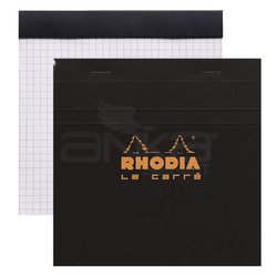 Rhodia - Rhodia Basic Le Carre Bloknot Kareli Siyah Kapak 80g 80 Yaprak (1)
