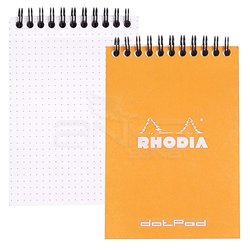 Rhodia - Rhodia Basic Spiralli Bloknot Turuncu Kapak Noktalı 80g 80 Yaprak