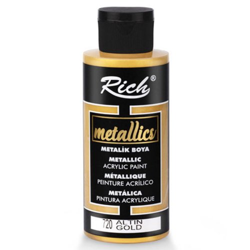 Rich Akrilik Metalik Boya 120ml 3956/720 Altın - 3956/720 Altın