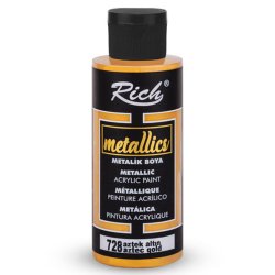 Rich - Rich Akrilik Metalik Boya 120ml 3959/728 Aztek Altın