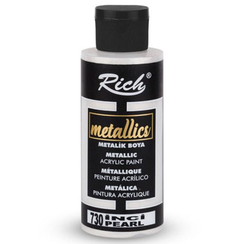 Rich Akrilik Metalik Boya 120ml 3960/730 İnci - 3960/730 İnci