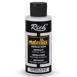 Rich - Rich Akrilik Metalik Boya 120ml 3961/731 Beyaz
