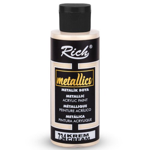 Rich Akrilik Metalik Boya 120ml 3963/734 Krem - 3963/734 Krem