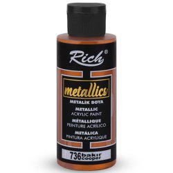 Rich - Rich Akrilik Metalik Boya 120ml 3964/736 Bakır