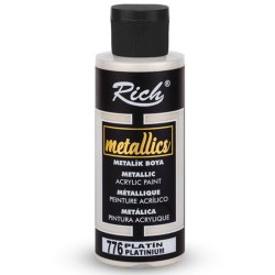Rich - Rich Akrilik Metalik Boya 120ml 3988/776 Platin