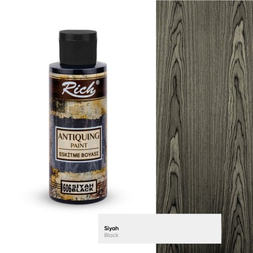 Rich Eskitme Boyası 120ml 1606/3040 Siyah - 1606 Siyah
