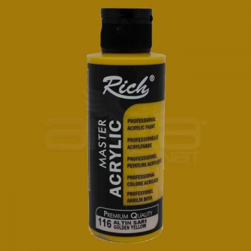 Rich Master Akrilik Boya 120ml 116 Altın Sarı - 116 Altın Sarı