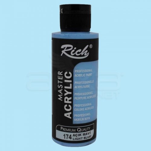 Rich Master Akrilik Boya 120ml 174 Açık Mavi - 174 Açık Mavi