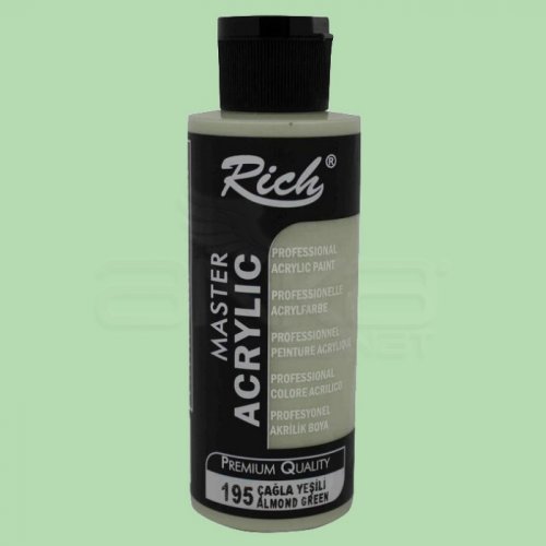 Rich Master Akrilik Boya 120ml 195 Çağla Yeşili - 195 Çağla Yeşili