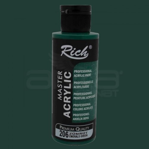 Rich Master Akrilik Boya 120ml 206 Zümrüt - 206 Zümrüt