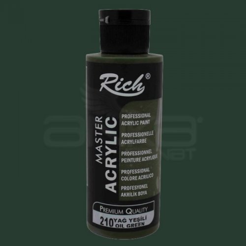 Rich Master Akrilik Boya 120ml 210 Yağ Yeşili - 210 Yağ Yeşili