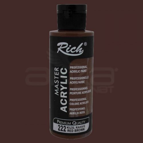 Rich Master Akrilik Boya 120ml 222 Kızıl Kahve - 222 Kızıl Kahve