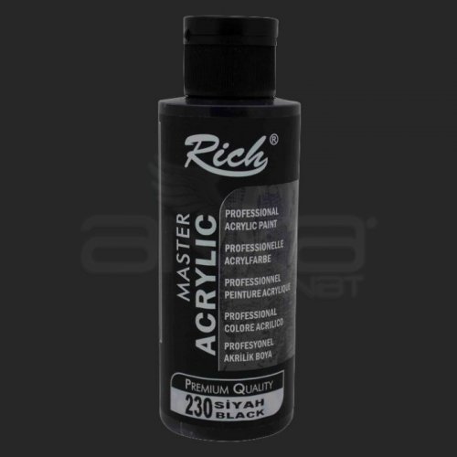 Rich Master Akrilik Boya 120ml 230 Siyah - 230 Siyah