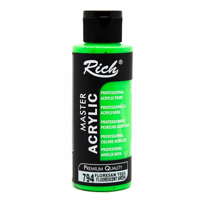 Rich Master Akrilik Boya 120ml 794 Fosforlu Yeşil - Rich Master Akrilik Boya 120ml 794 Fosforlu Yeşil Fiyatları - Rich Master Akrilik Boya 120ml 794 F