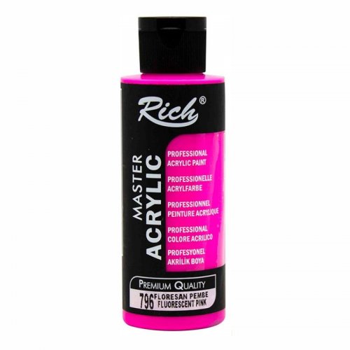 Rich Master Akrilik Boya 120ml 796 Fosforlu Pembe
