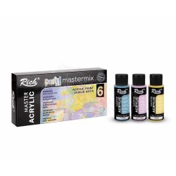 Rich - Rich Mastermix Akrilik Boya Seti Pastel Renkler 6lı 60cc