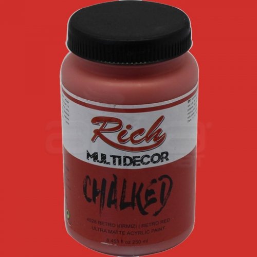Rich Multi Decor Chalked Akrilik Boya 250ml 4528 Retro Kırmızı - 4528 Retro Kırmızı