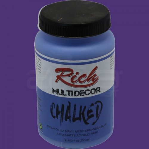 Rich Multi Decor Chalked Akrilik Boya 250ml 4552 Akdeniz Mavi - 4552 Akdeniz Mavi