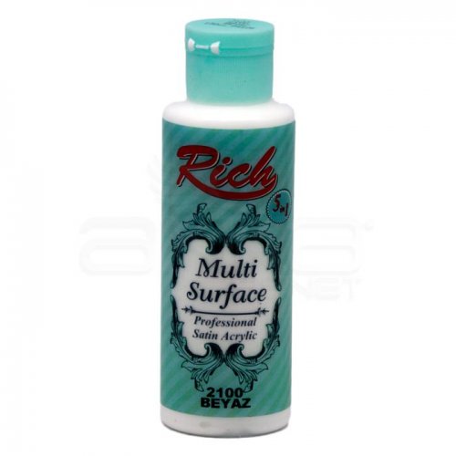 Rich Multi Surface Akrilik Boya 120ml 2100 Beyaz - 2100 Beyaz