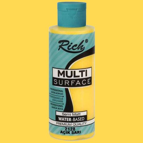 Rich Multi Surface Akrilik Boya 120ml 2128 Açık Sarı