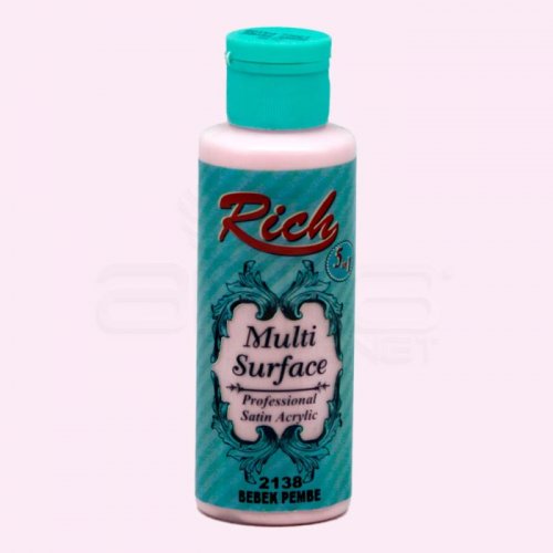 Rich Multi Surface Akrilik Boya 120ml 2138 Bebek Pembe - 2138 Bebek Pembe