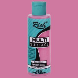 Rich - Rich Multi Surface Akrilik Boya 120ml 2142 Pembe