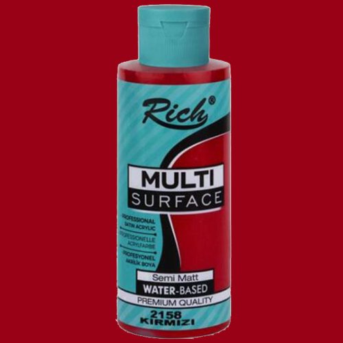 Rich Multi Surface Akrilik Boya 120ml 2158 Kırmızı