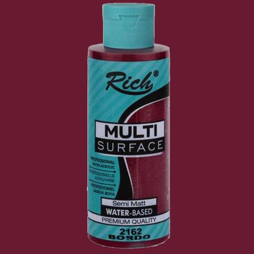 Rich Multi Surface Akrilik Boya 120ml 2162 Bordo - 2162 Bordo