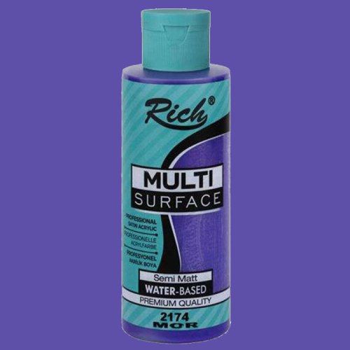 Rich Multi Surface Akrilik Boya 120ml 2174 Mor - 2174 Mor