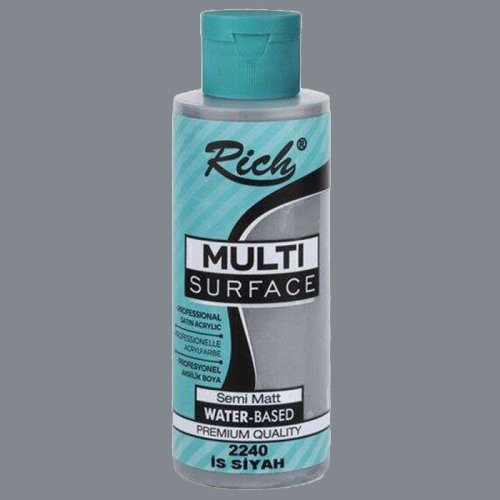 Rich Multi Surface Akrilik Boya 120ml 2240 İs Siyah - 2240 İs Siyah