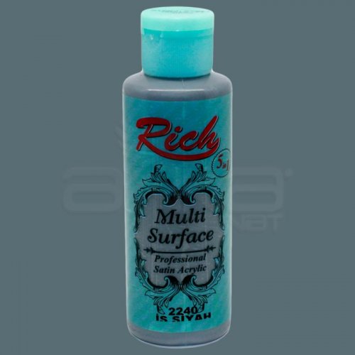 Rich Multi Surface Akrilik Boya 120ml 2240 İs Siyah - 2240 İs Siyah