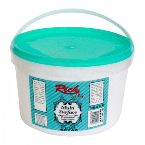 Rich Multi Surface Akrilik Boya 3,5kg 2100 Beyaz - 2100 Beyaz