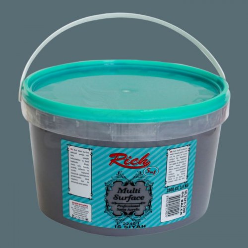 Rich Multi Surface Akrilik Boya 3,5kg 2240 İs Siyah - 2240 İs Siyah